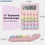 Pink 12-Digit Large Display Desktop Calculator