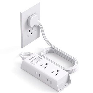 Flat Plug Power Strip with 6 Outlets - 5 ft