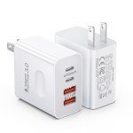 2-Pack USB C Fast Charger, 40W 4-Port Block