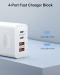 2-Pack USB C Fast Charger, 40W 4-Port Block
