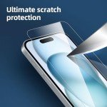 iPhone 15 Tempered Glass Screen Protector - 3 Pack