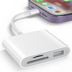 iPhone SD Card Reader with USB Adapter