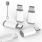 4 Pack Lightning to USB C Adapters
