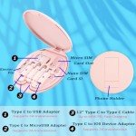 USB Charging Adapter Kit for iOS Devices - Pink