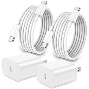 2-Pack Fast Charging USB-C iPhone Charger 20W