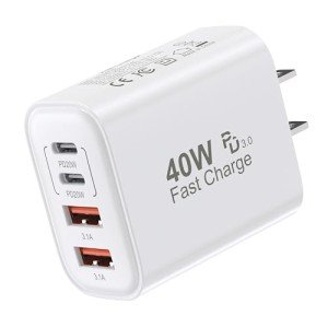 4-Port 40W USB C Fast Charging Wall Adapter