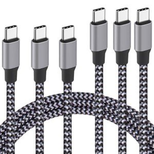 YUNSONG 3-Pack 6FT USB C Fast Charging Cable