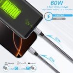 YUNSONG 3-Pack 6FT USB C Fast Charging Cable