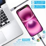 YUNSONG 3-Pack 6FT USB C Fast Charging Cable