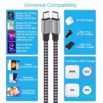 YUNSONG 3-Pack 6FT USB C Fast Charging Cable