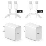 Fast Charging 10Ft iPhone Charger 2-Pack