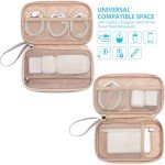 Compact Travel Cord Organizer Bag - Pink