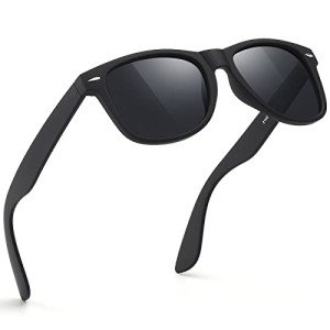 Polarized Black Retro Sunglasses for Men and Women