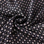 Classic Black Plaid Silk Bandana for Men
