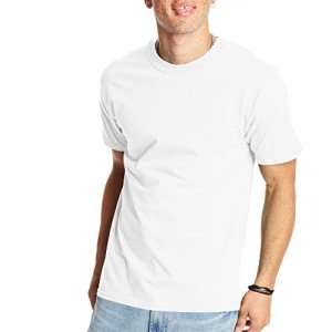 Hanes Heavyweight Cotton Crewneck T-Shirt - White