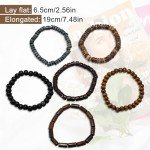 Wooden Beads Leather Wrap Bracelet for Men