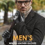 Men's Winter Leather Touchscreen Gloves - Warm & Windproof