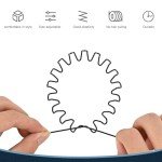 2 Pack Unisex Metal Hair Bands - Black