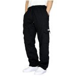 Men's Lightweight Cargo Sweatpants with Pockets