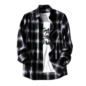 Men's Flannel Plaid Shirt Jacket - Fall Style