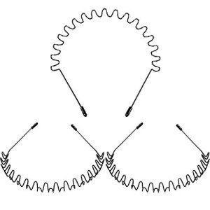 WILLBOND 3 Pack Zigzag Metal Headbands for All
