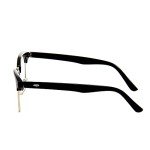Retro Half Frame Clear Lens Glasses in Gold