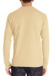 Men's Casual Long Sleeve Henley T-Shirt - Beige