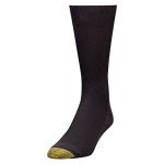 GOLDTOE Men's Black Crew Dress Socks, 3-Pairs