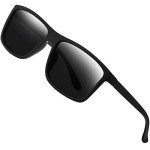 Matte Black Polarized Sunglasses for Men & Women