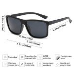 Matte Black Polarized Sunglasses for Men & Women