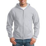 Men's Oversized Zip-Up Hoodie - Light Gray
