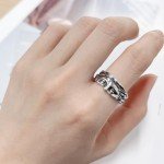 Vintage Venus Adjustable Half Face Ring for All