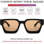 Square Thick Frame Sunglasses for Men and Women