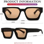 Square Thick Frame Sunglasses for Men and Women