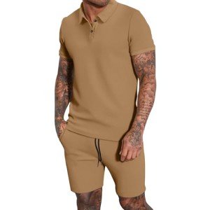 Men's Summer Polo Shirt and Shorts Set