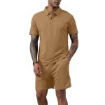 Men's Summer Polo Shirt and Shorts Set