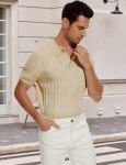 Men's Lightweight Short Sleeve Summer Polo Top