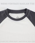 Demucy Men's Lightweight Vintage Baseball T-Shirt