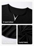 Men’s Black V-Neck Longline Cotton Gym Tee