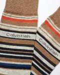 Calvin Klein Men's Comfortable Dress Socks - Tan Stripes