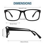 Trendy Matte Black Square Frame Clear Glasses