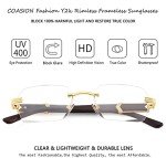 Stylish Rimless Square Sunglasses for Everyday Wear