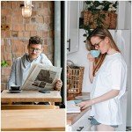 2 Pack Blue Light Blocking Glasses - Black & Clear