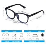 2 Pack Blue Light Blocking Glasses - Black & Clear