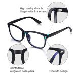 2 Pack Blue Light Blocking Glasses - Black & Clear