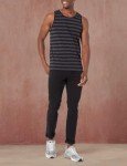 Men's Regular-Fit Tank Top in Black/Charcoal