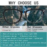 2 Pack Blue Light Blocking Glasses - Black & Clear