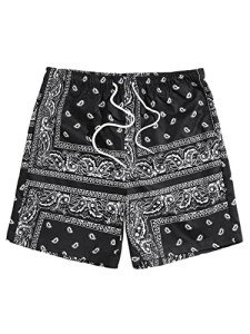 Men's Summer High Waisted Casual Paisley Shorts