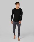 Men's Lightweight Thermal Baselayer Top - Black