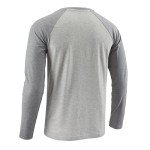 Men's Casual V-Neck Cotton T-Shirt - Oatmeal/Gray